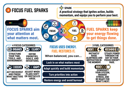 Focus Fuel Sparks - Solo - Productivity Toolkit for Work + Life