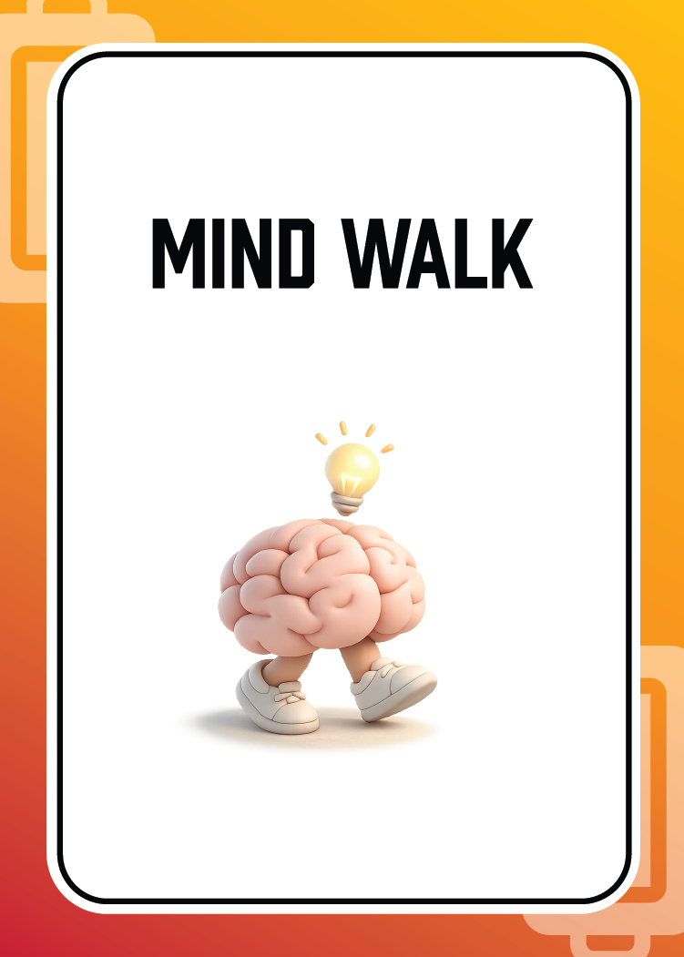 Mind Walk Focus Fuel Spark clean mini card face