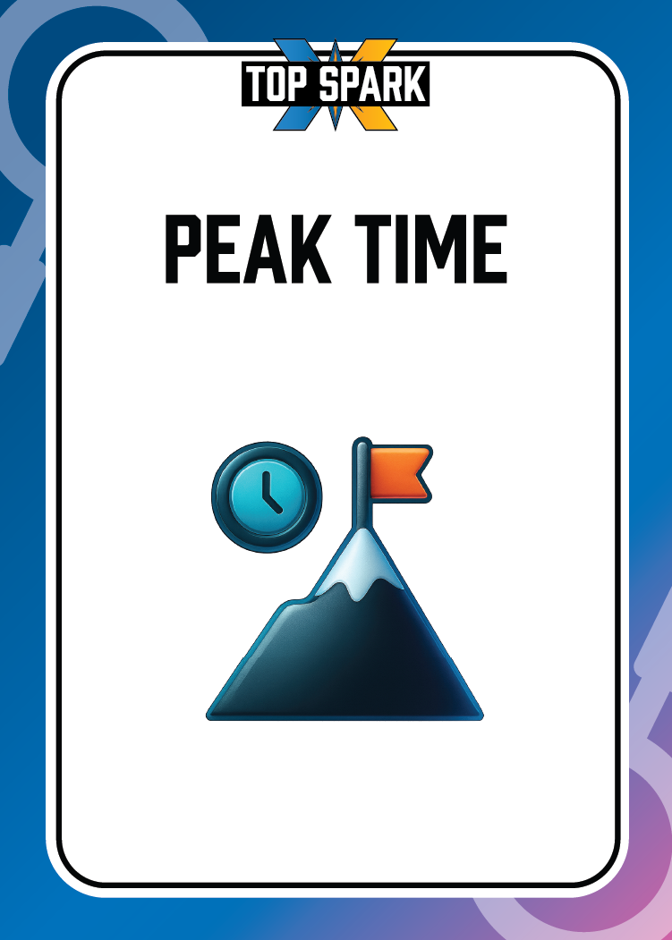 Peak Time Focus Fuel Spark clean mini card face