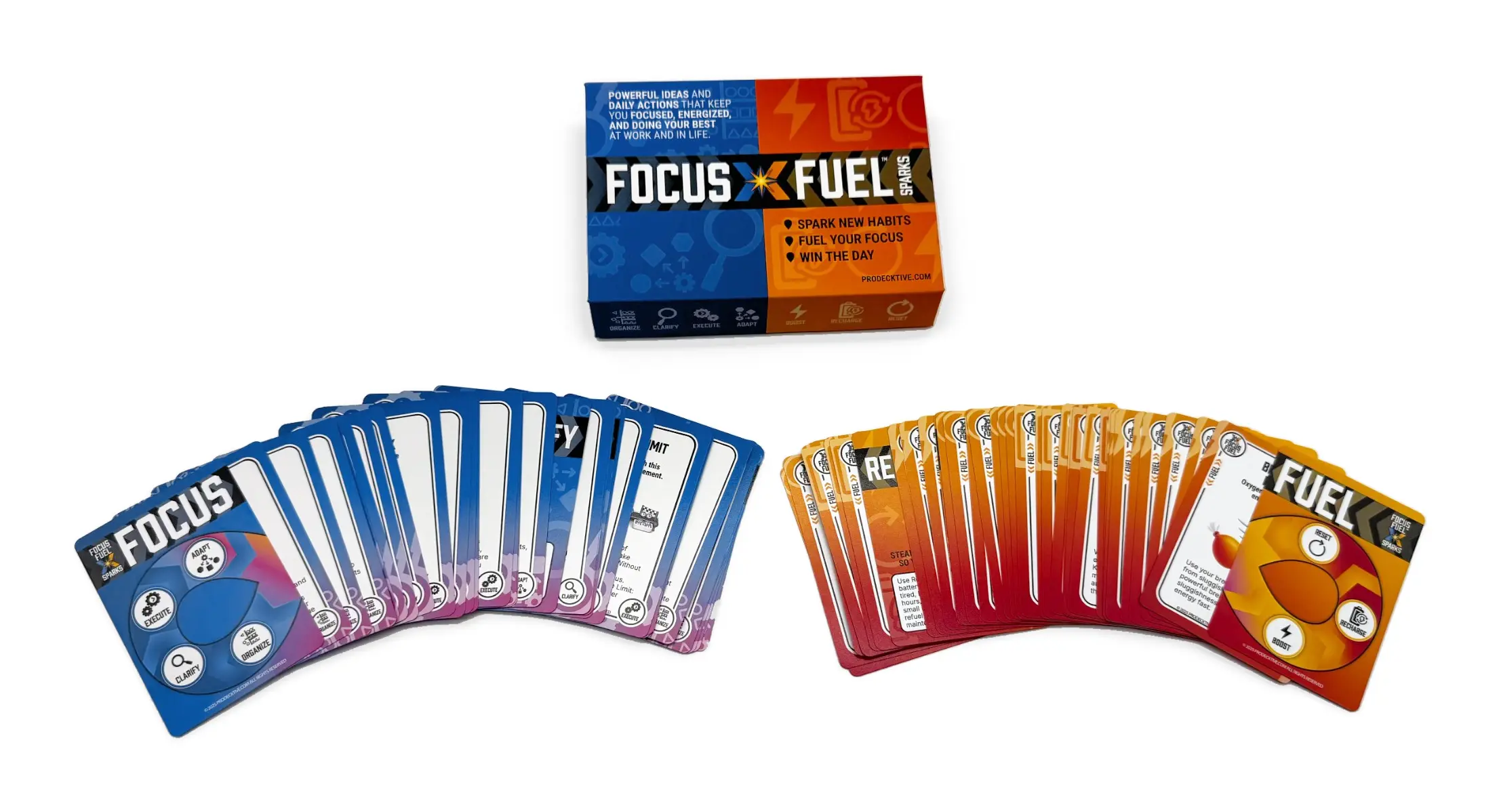 Focus Fuel Sparks card-based learning product