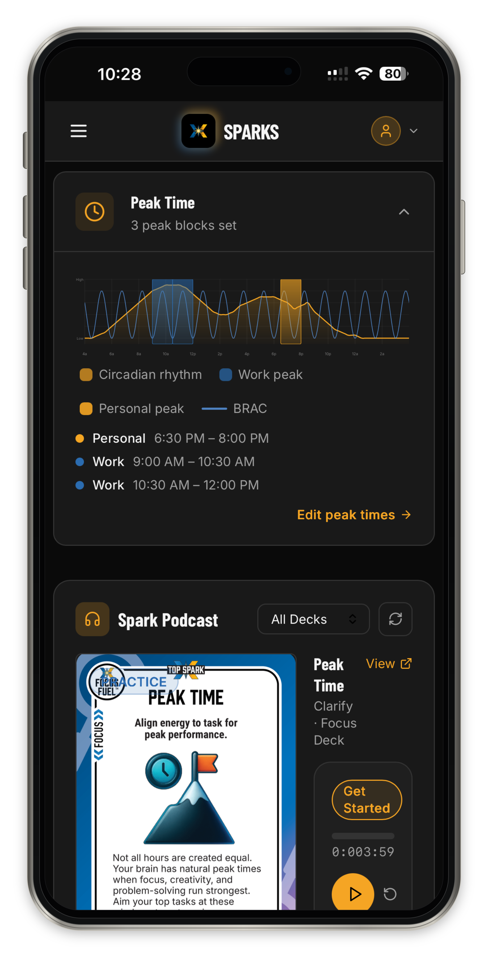 Listen. Apply. Go deeper. shown in an iPhone mockup